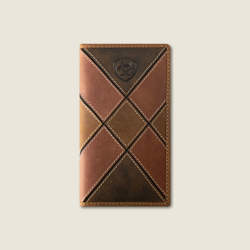 Ariat Patchwork Embroidered Logo Rodeo Wallet Men
