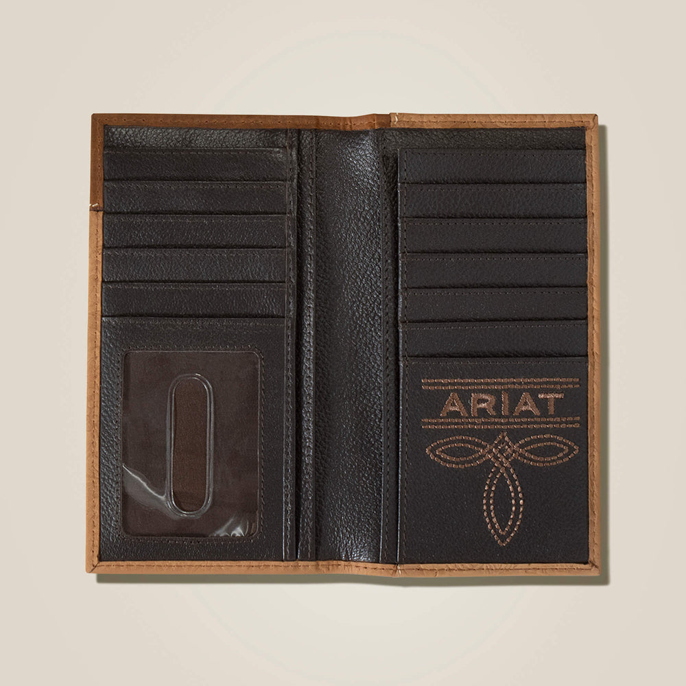 Ariat Tooled Leather Rodeo Wallet Men