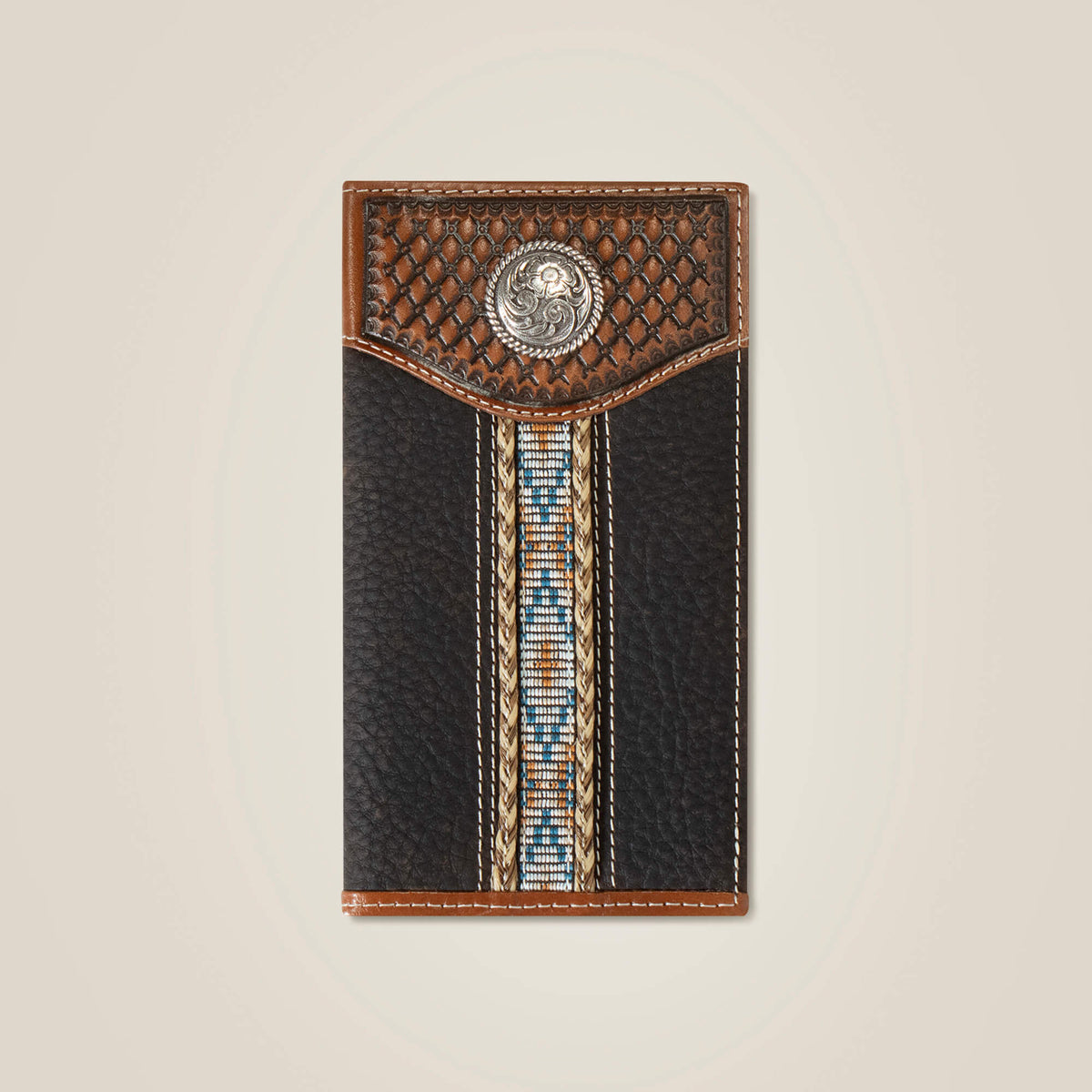 Ariat Braided Trim Rodeo Wallet Men