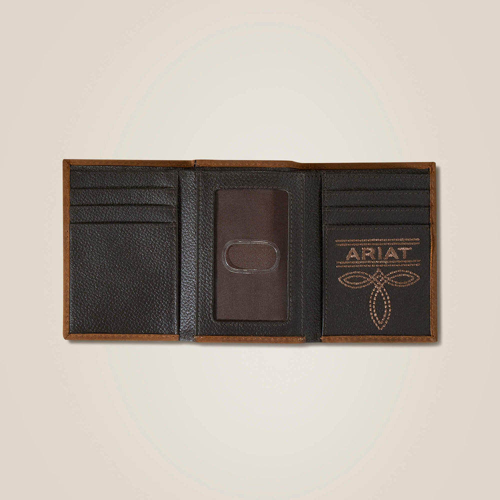 Ariat Flag Shield Trifold Wallet Men