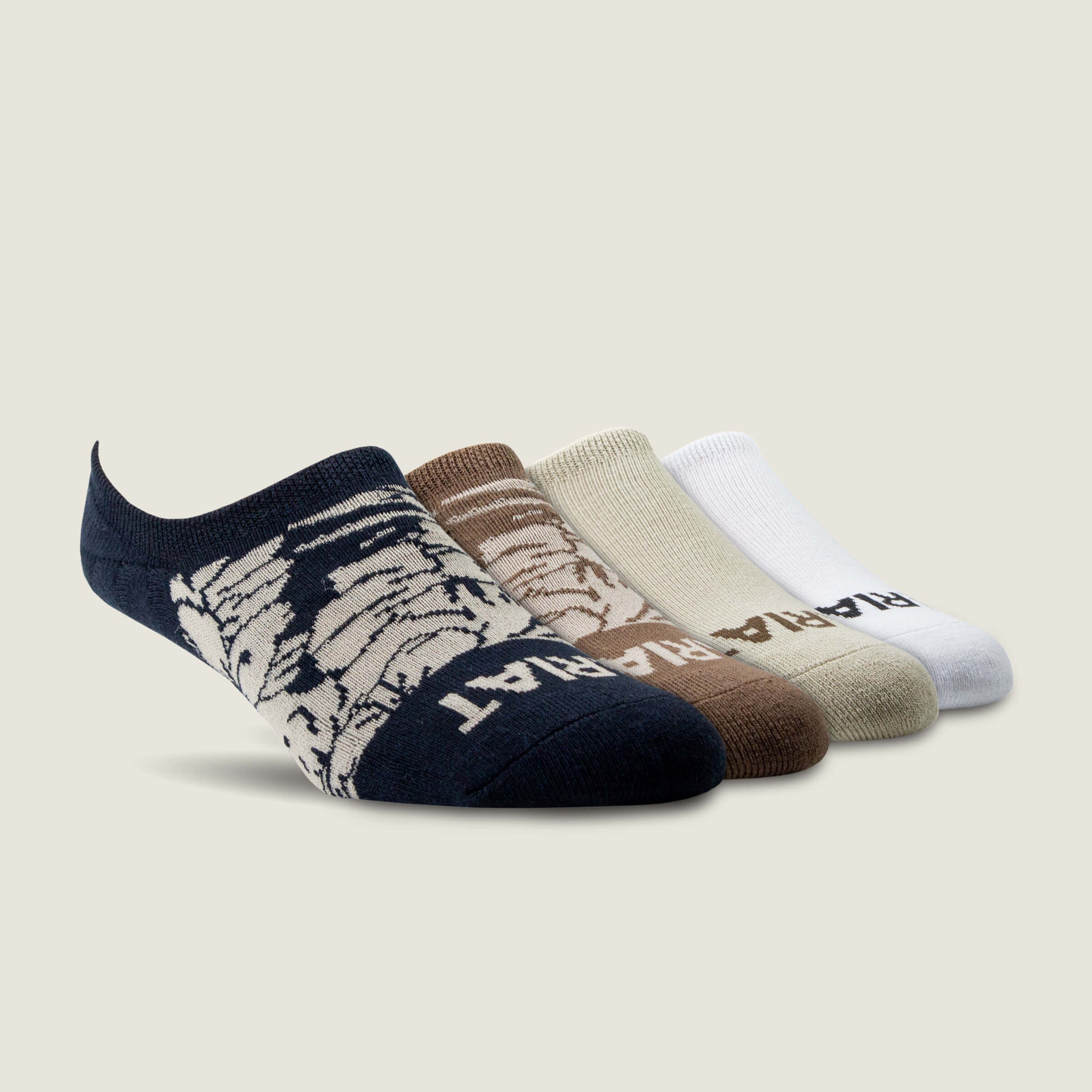 Ariat Hilo No Slip No Show Sock 4 Pair Multi Color Pack Men