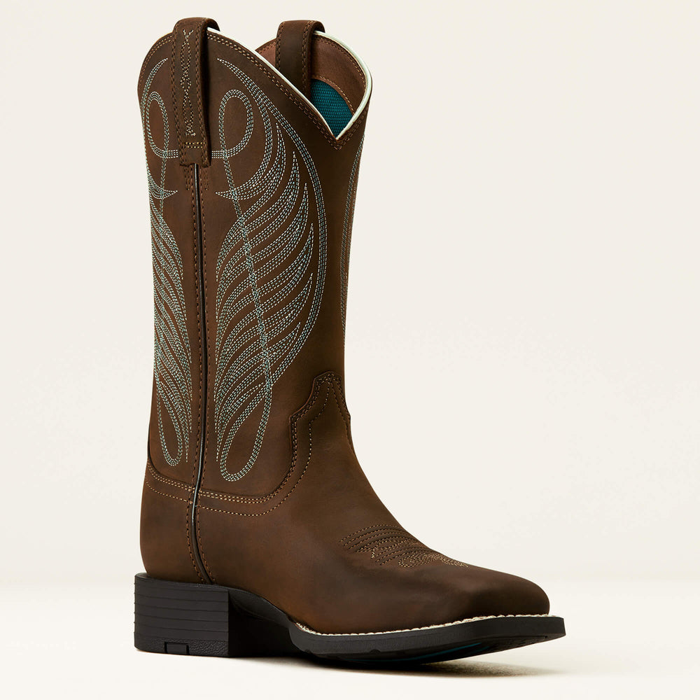Ariat Round Up Wide Square Toe Western Boot Women|Trends