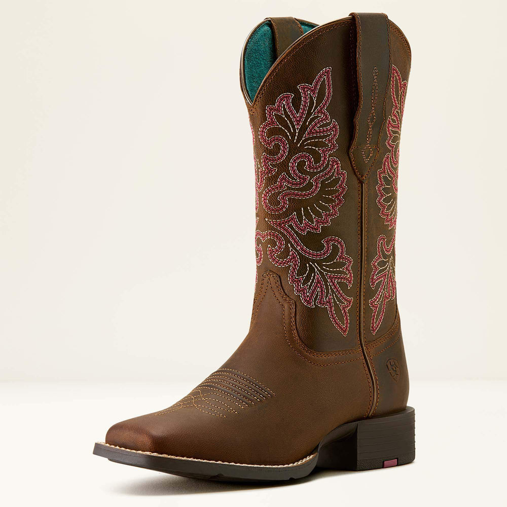 Ariat Round Up StretchFit Wide Square Toe Western Boot Women|Trends