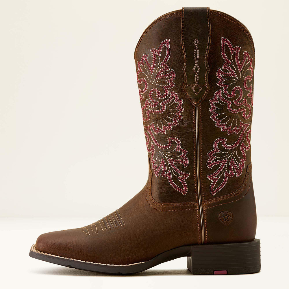 Ariat Round Up StretchFit Wide Square Toe Western Boot Women|Trends