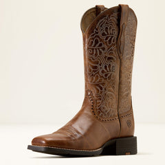 Ariat Round Up Remuda Wide Square Toe Western Boot Women|Trends