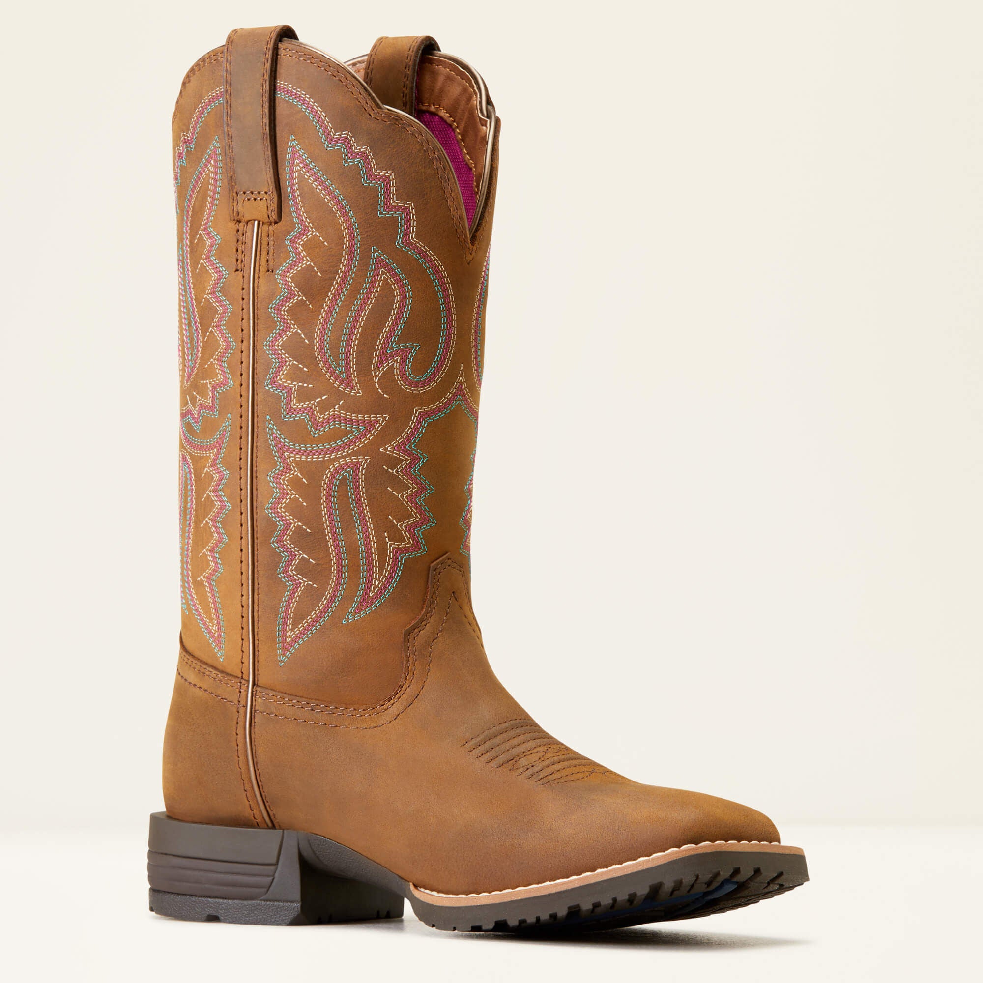 Ariat Hybrid Ranchwork Wide Square Toe Western Boot Women