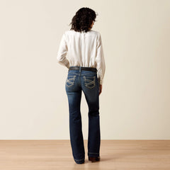 Ariat Trouser Mid Rise Stretch Entwined Wide Leg Jean Women|Trends
