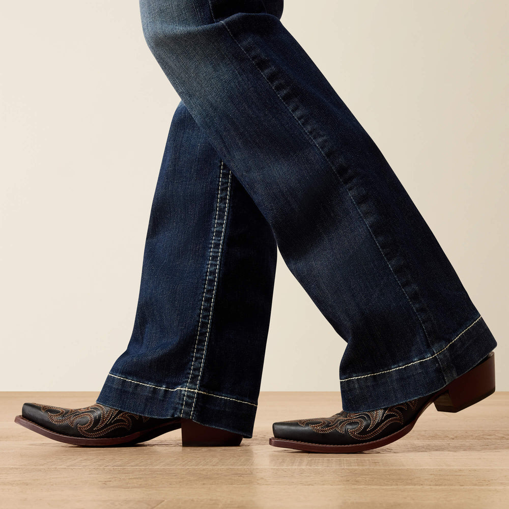 Ariat Trouser Mid Rise Stretch Entwined Wide Leg Jean Women|Trends