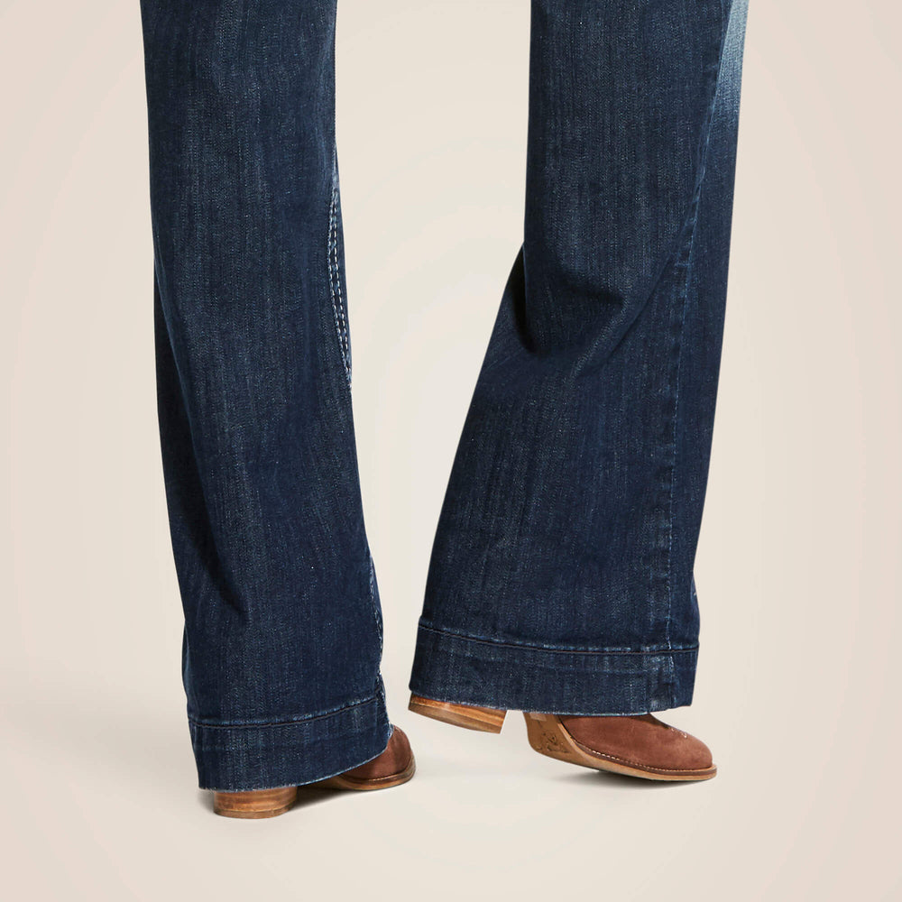 Ariat Trouser Mid Rise Stretch Entwined Wide Leg Jean Women|Trends