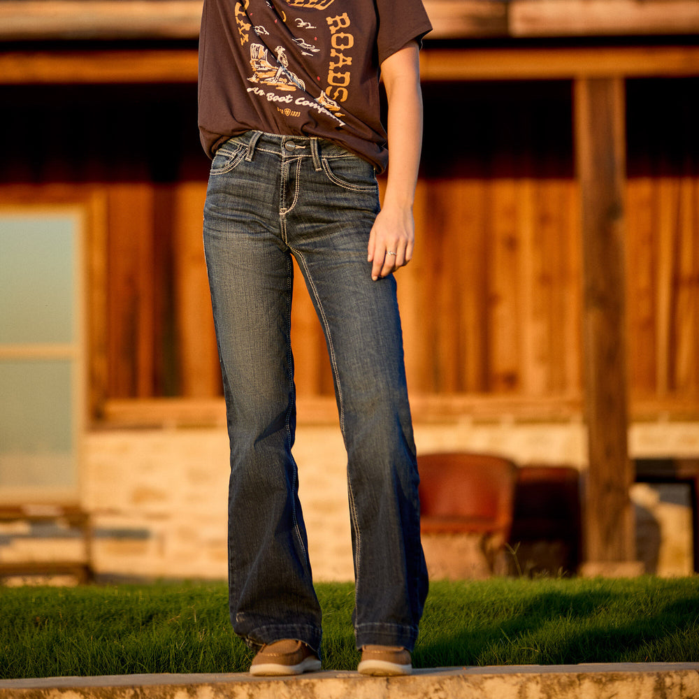 Ariat Trouser Perfect Rise Aisha Wide Leg Jean Women|Trends
