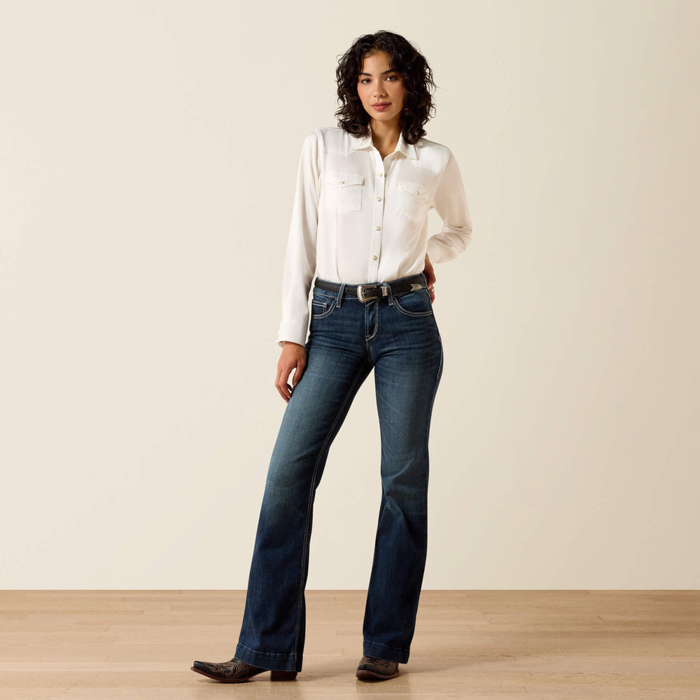 Ariat Trouser Perfect Rise Aisha Wide Leg Jean Women|Trends
