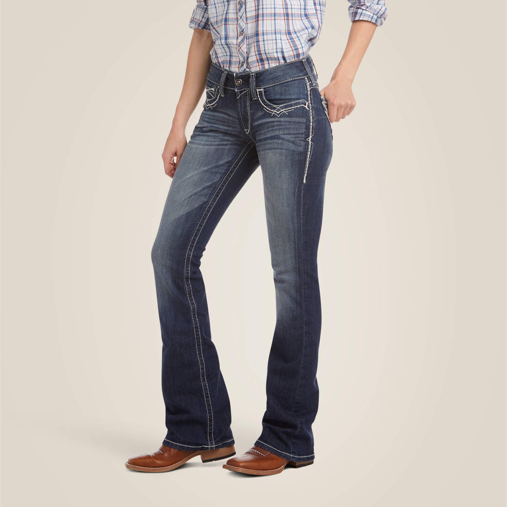 Ariat R.E.A.L. Mid Rise Stretch Entwined Boot Cut Jean Women|Trends