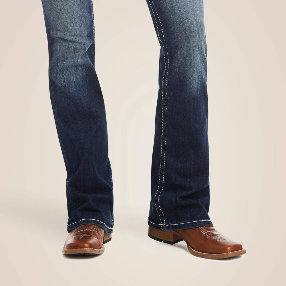 Ariat R.E.A.L. Mid Rise Stretch Entwined Boot Cut Jean Women|Trends