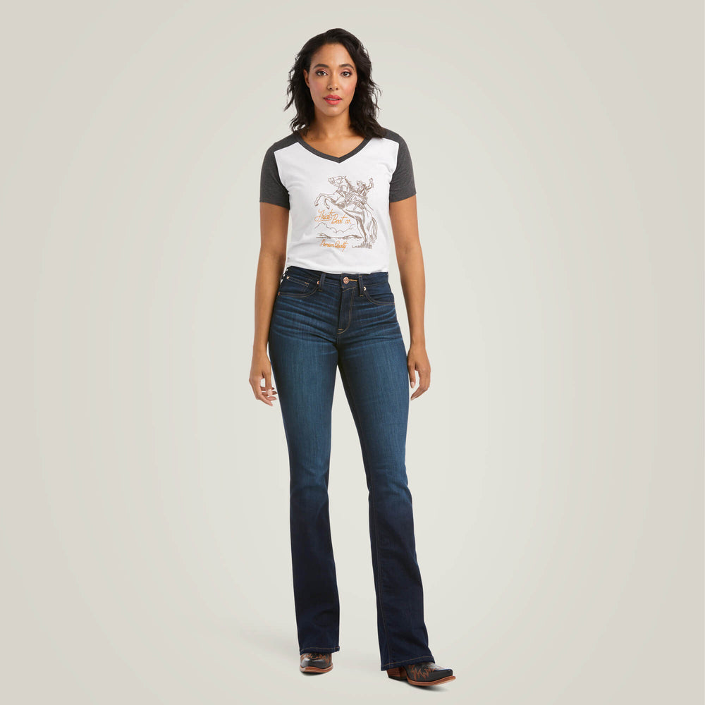 Ariat R.E.A.L. High Rise Ballary Boot Cut Jean Women|Trends