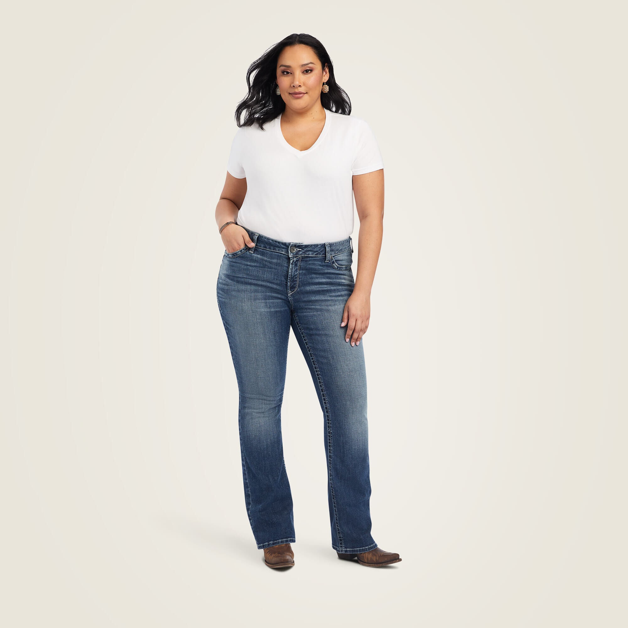 Ariat R.E.A.L. Mid Rise Raquel Boot Cut Jean Women