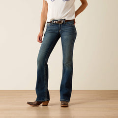 Ariat R.E.A.L. Mid Rise Stretch Whipstitch Boot Cut Jean Women|Trends