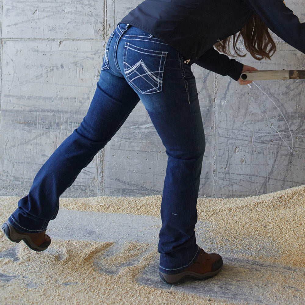 Ariat R.E.A.L. Mid Rise Stretch Whipstitch Boot Cut Jean Women|Trends