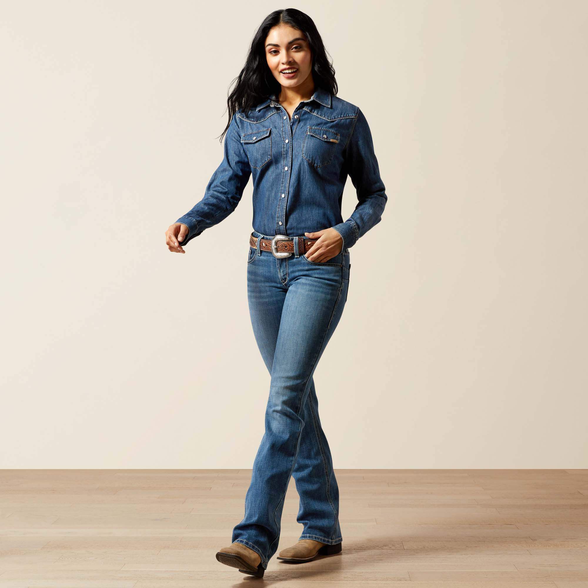 Ariat Mid Rise Aisha Boot Cut Jean Women|Trends