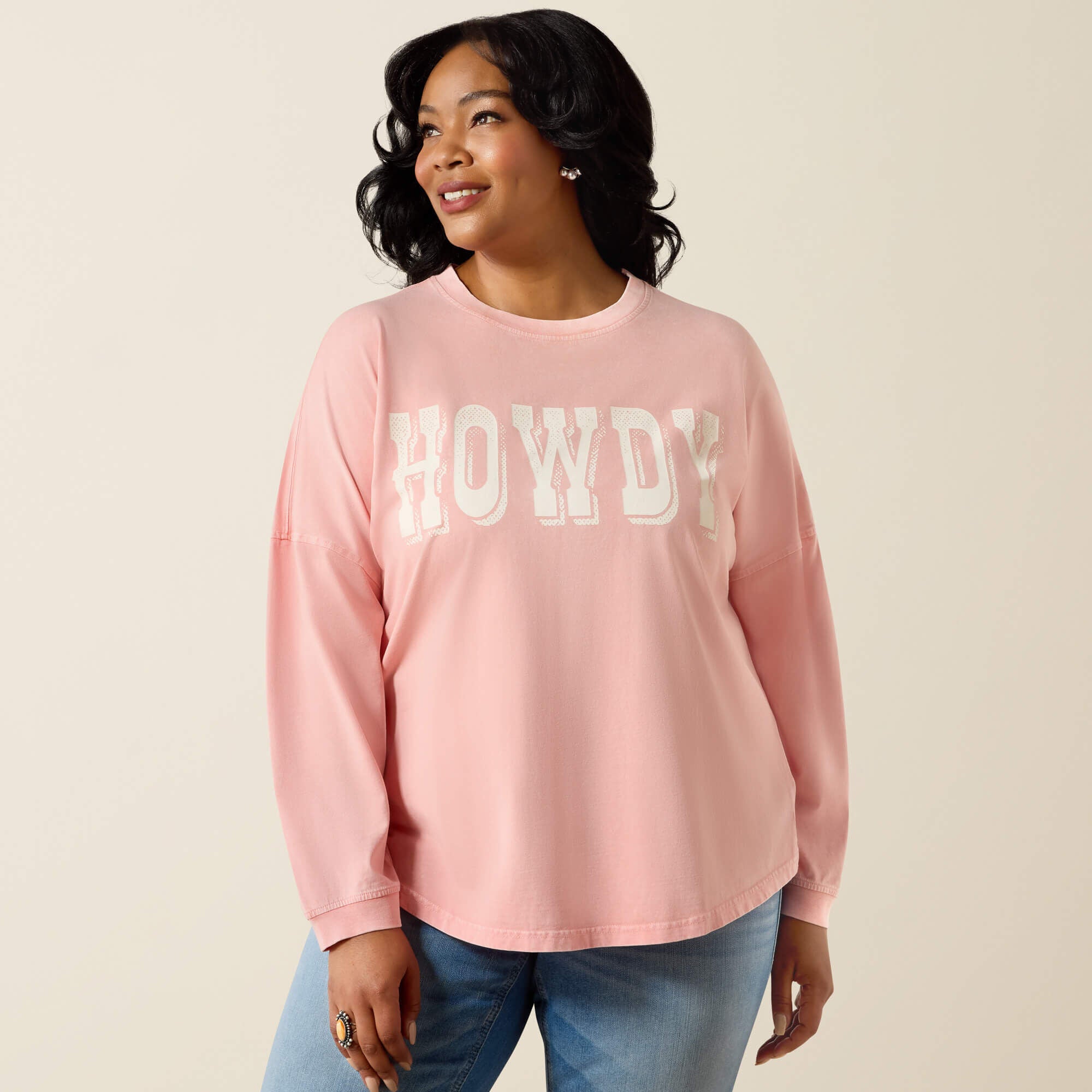 Ariat Canvas Oversized Long Sleeve T-Shirt Women