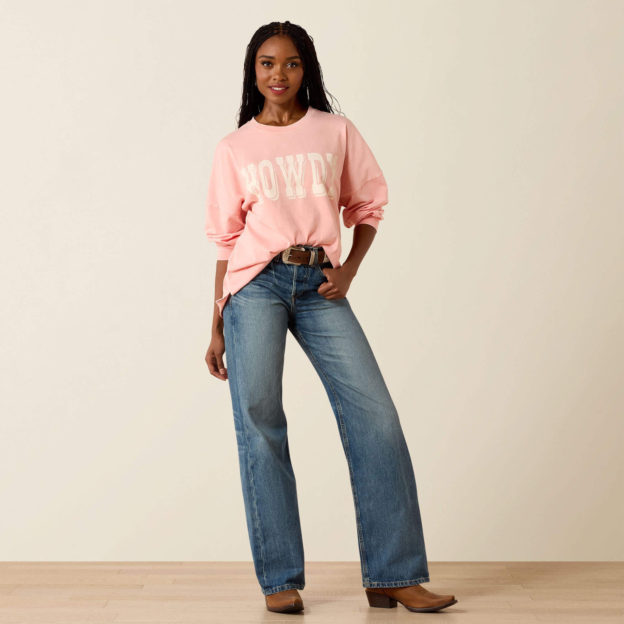 Ariat Canvas Oversized Long Sleeve T-Shirt Women