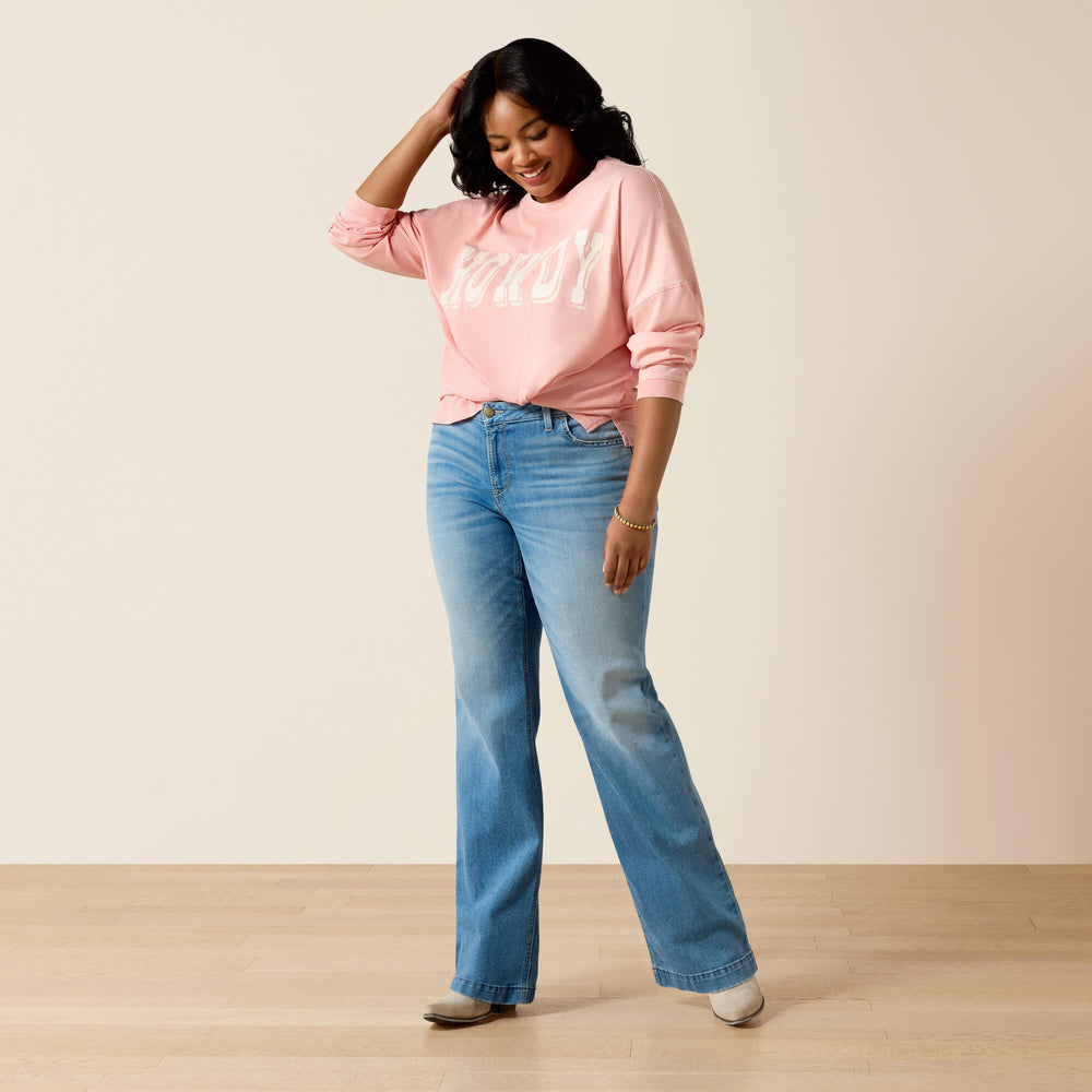 Ariat Canvas Oversized Long Sleeve T-Shirt Women