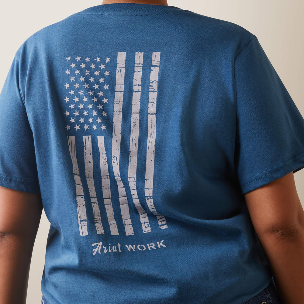 Ariat Rebar Cotton Strong American Flag Graphic T-Shirt Women