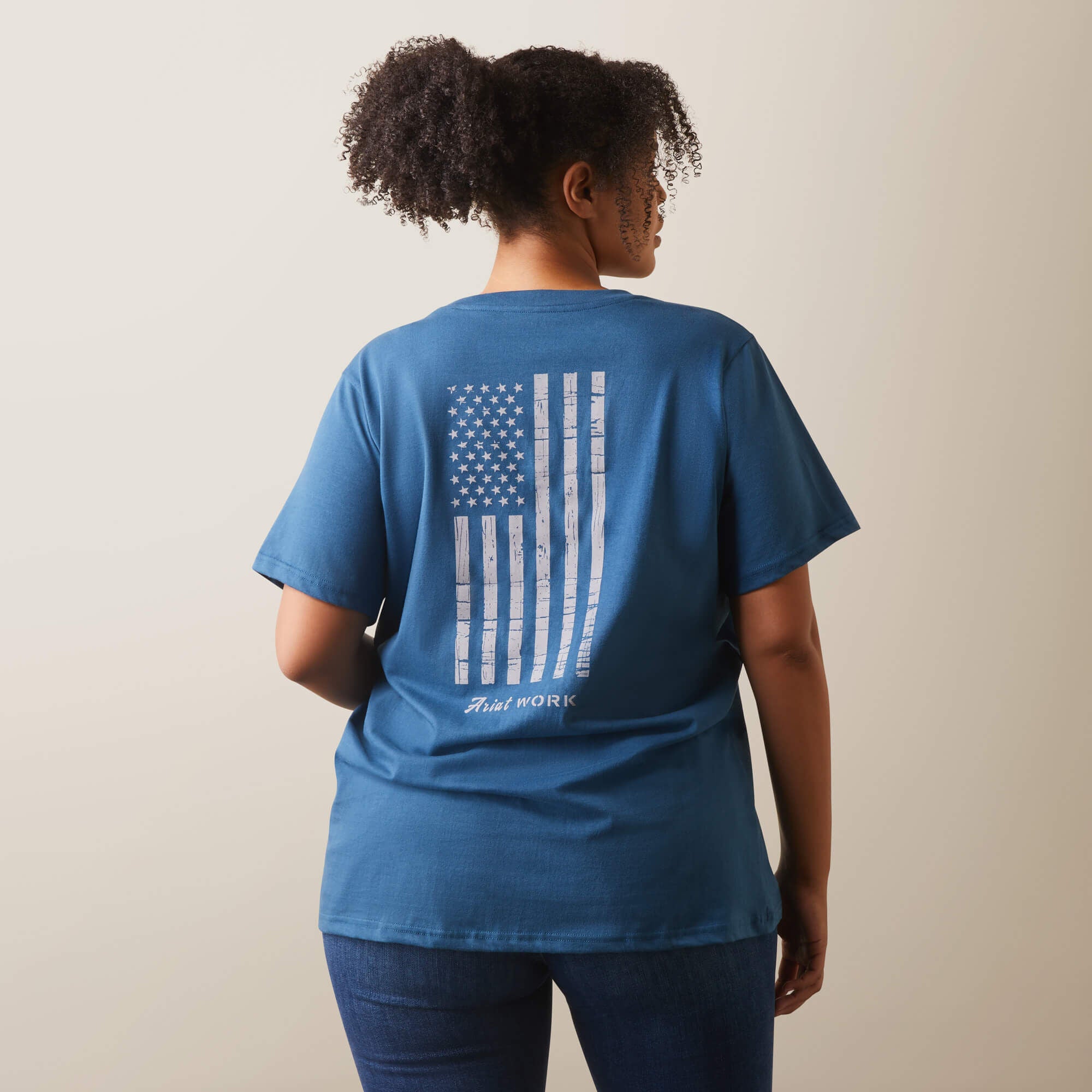 Ariat Rebar Cotton Strong American Flag Graphic T-Shirt Women