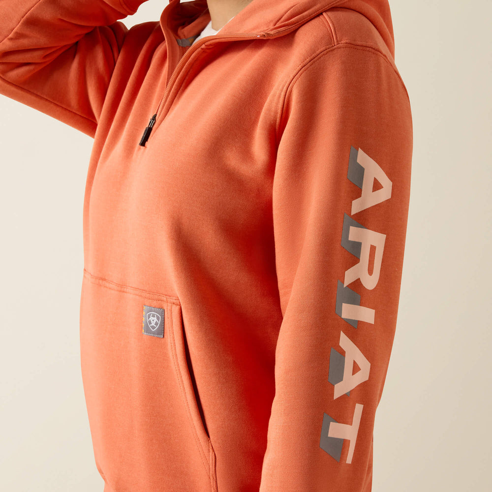 Ariat Rebar Lightweight Logo 1/2 Zip Hoodie Women