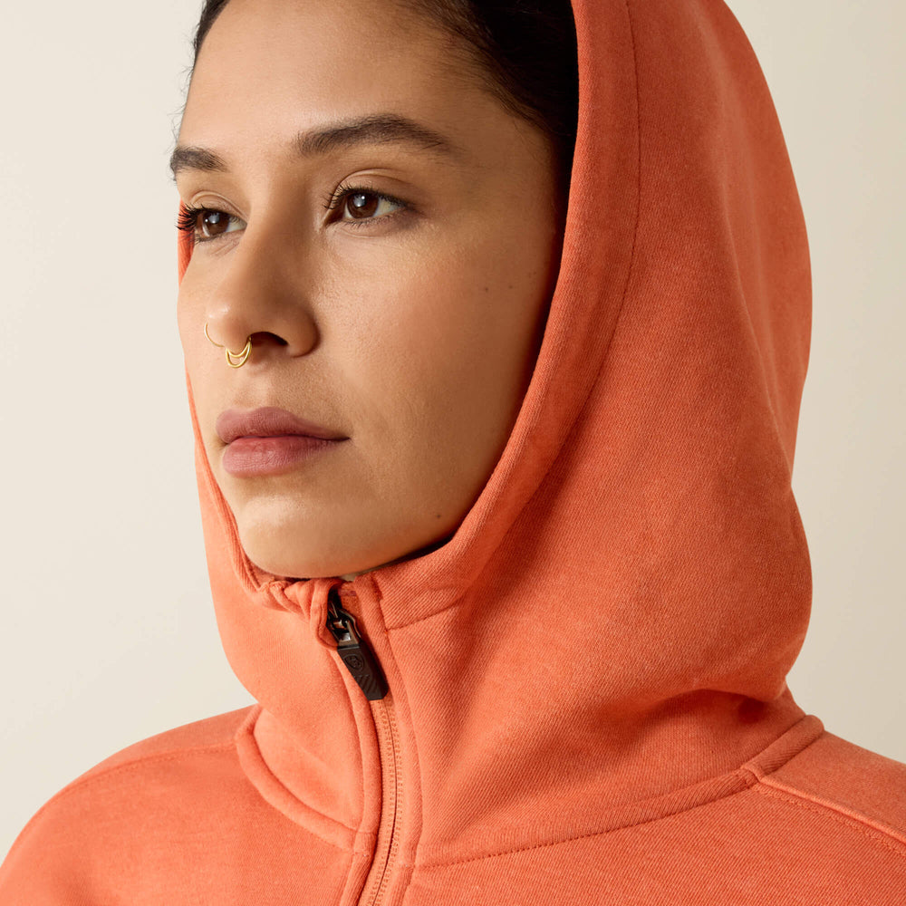 Ariat Rebar Lightweight Logo 1/2 Zip Hoodie Women