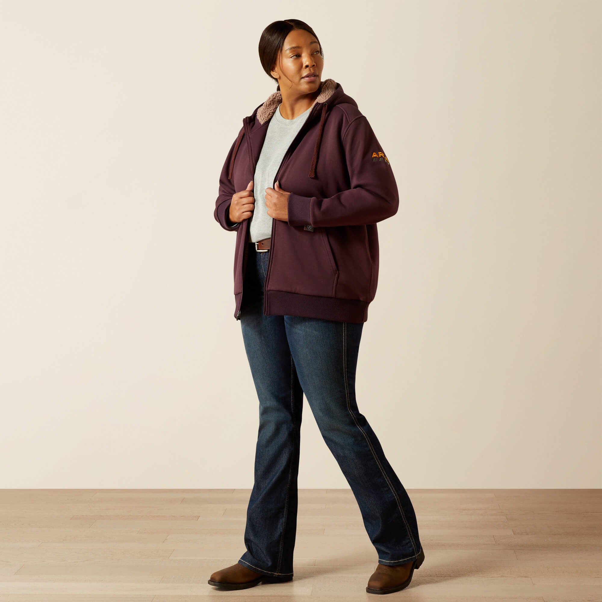 Ariat Rebar All-Weather Sherpa Full Zip Hoodie Women