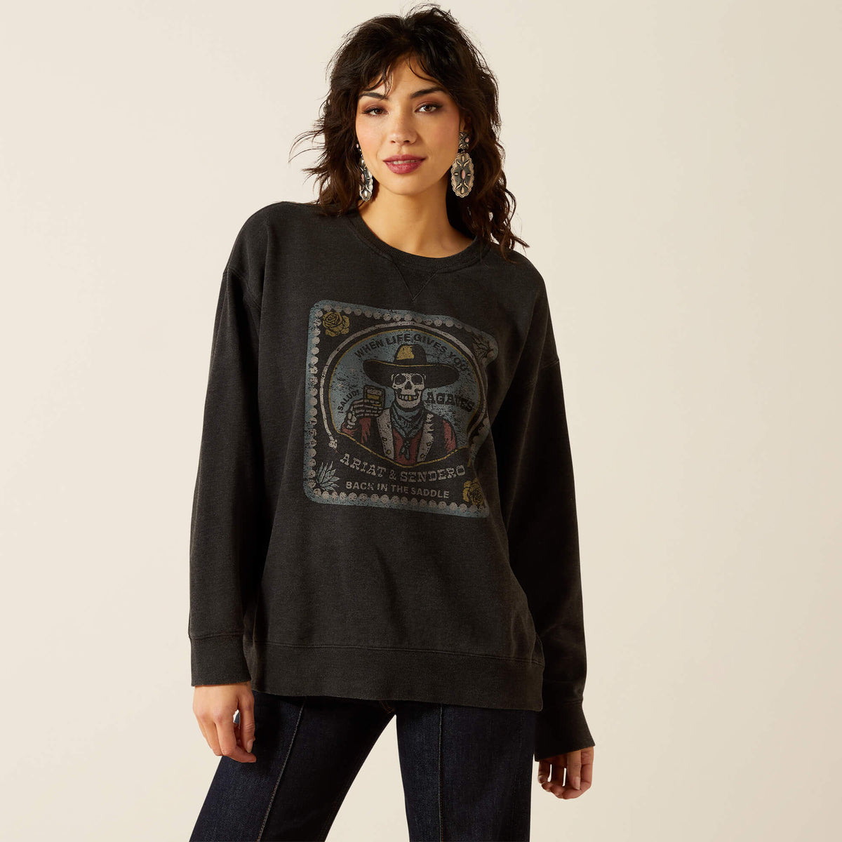 Ariat Oversize Sendero When Life Gives You Agaves Sweatshirt Women