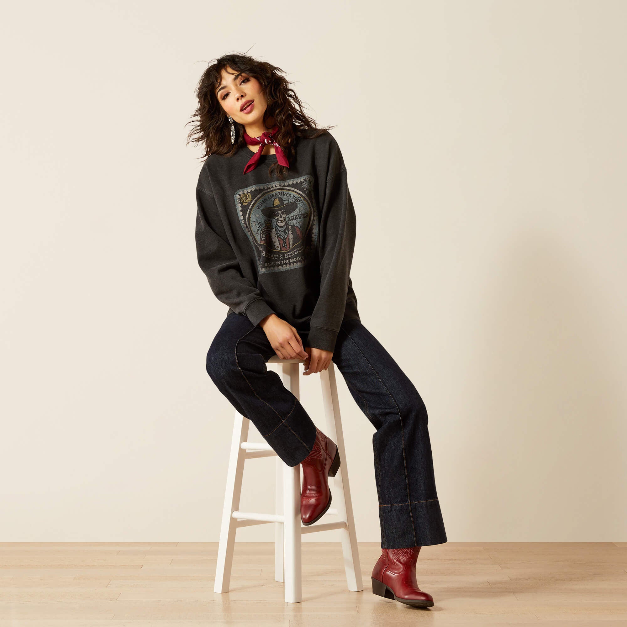 Ariat Oversize Sendero When Life Gives You Agaves Sweatshirt Women