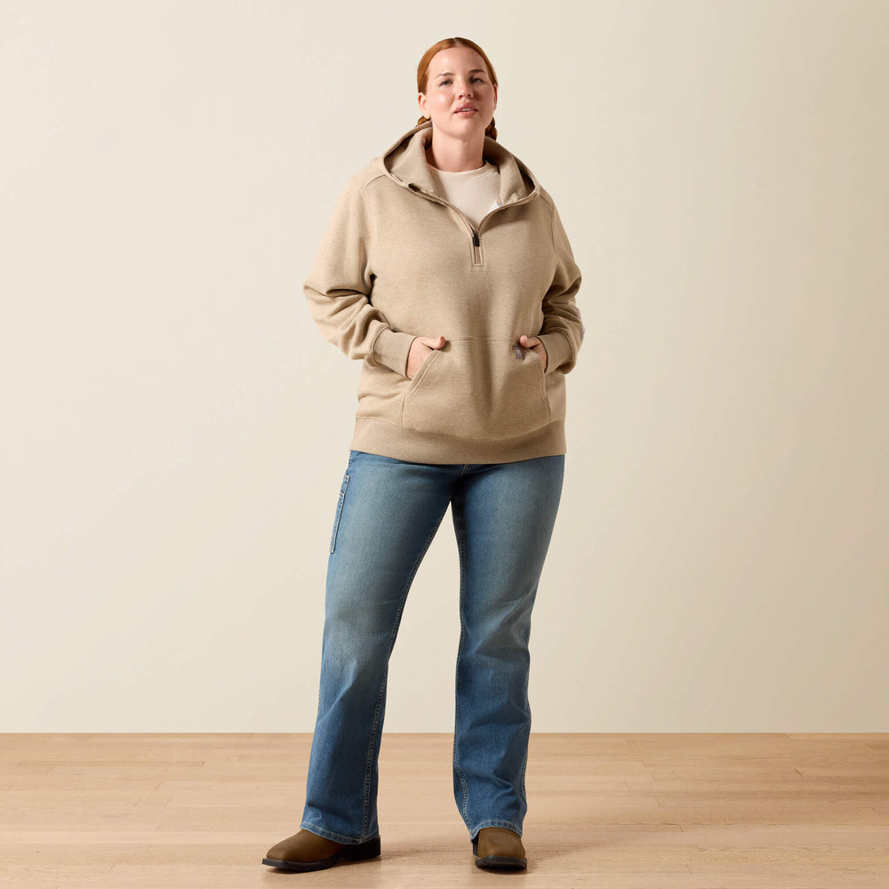 Ariat Rebar Lightweight Logo 1/2 Zip Hoodie Women
