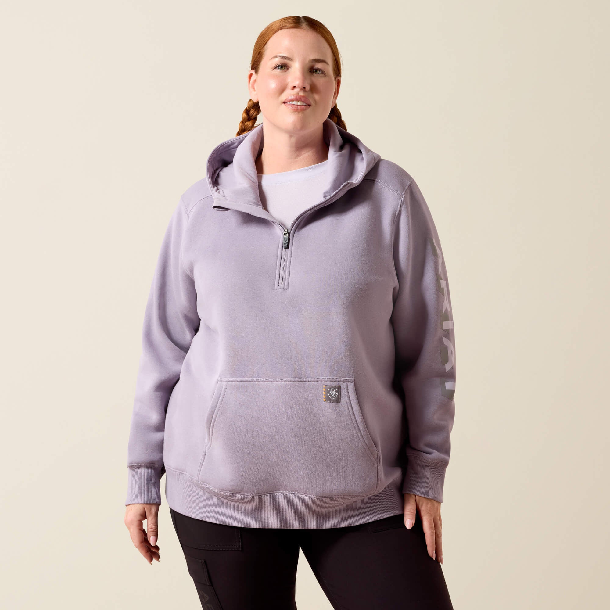 Ariat Rebar Lightweight Logo 1/2 Zip Hoodie Women