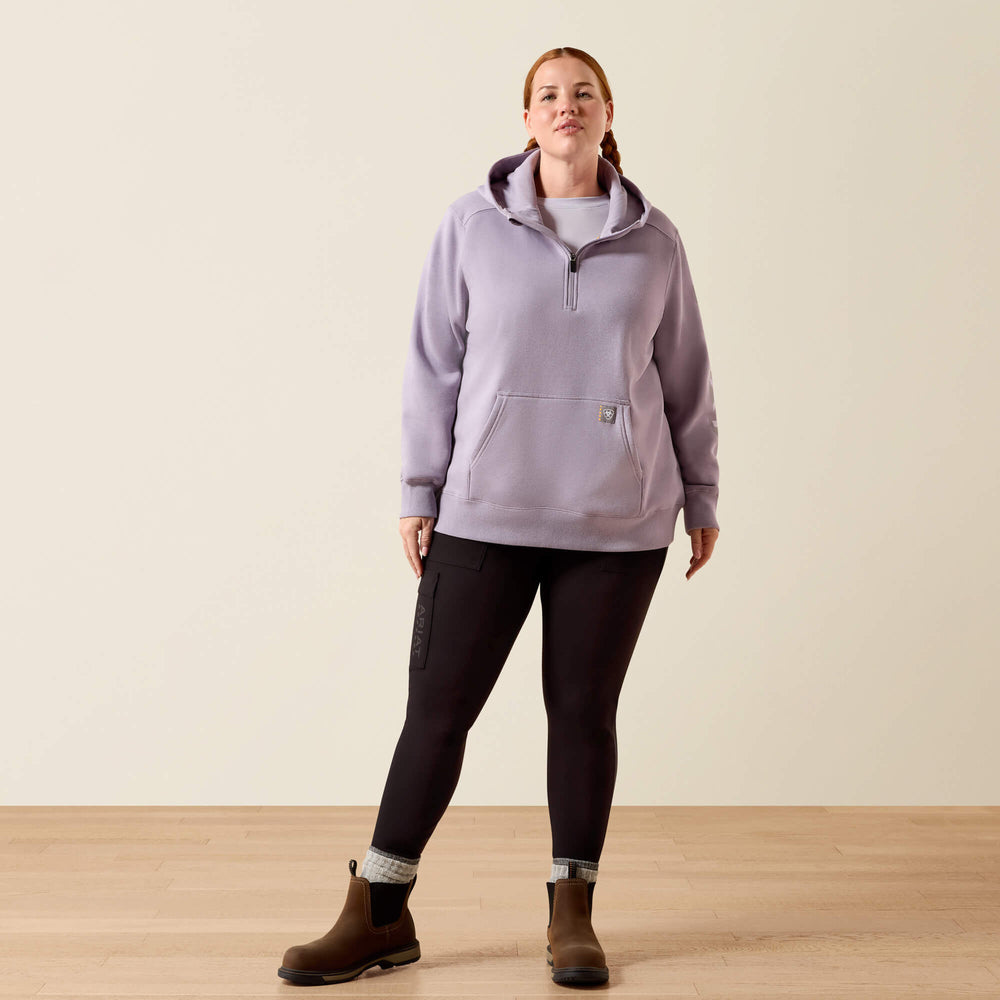 Ariat Rebar Lightweight Logo 1/2 Zip Hoodie Women