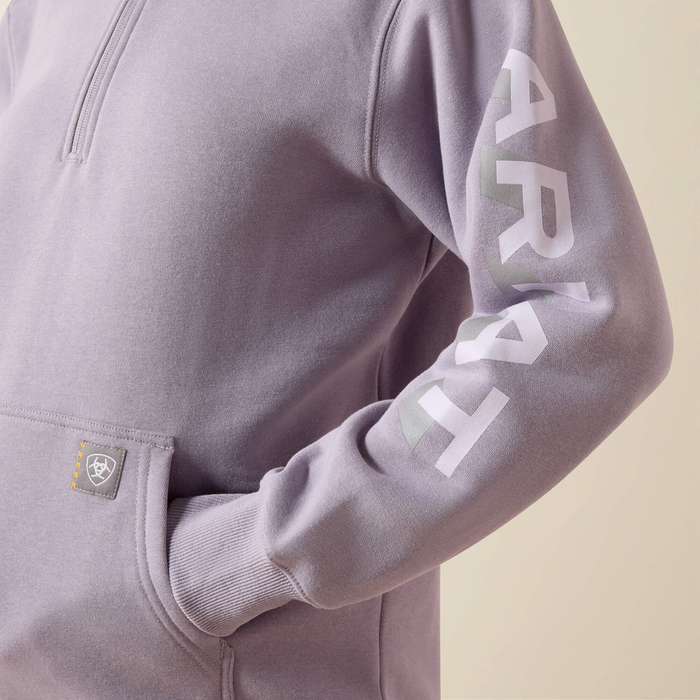Ariat Rebar Lightweight Logo 1/2 Zip Hoodie Women