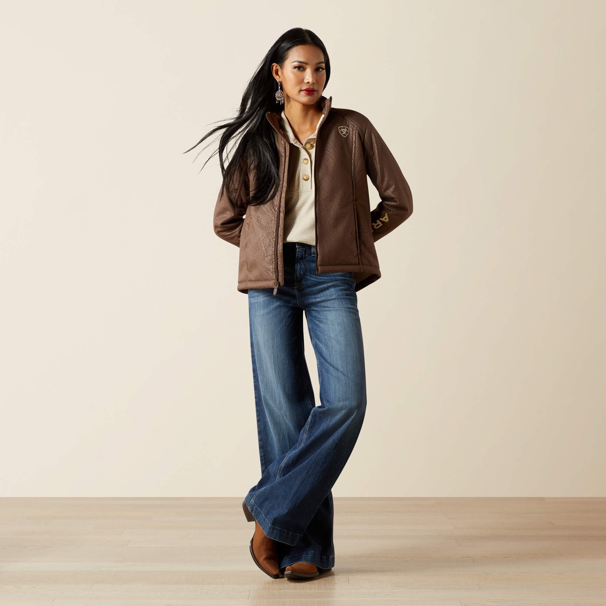 Ariat Ariat Logo Softshell Faux Leather Jacket Women|Trends