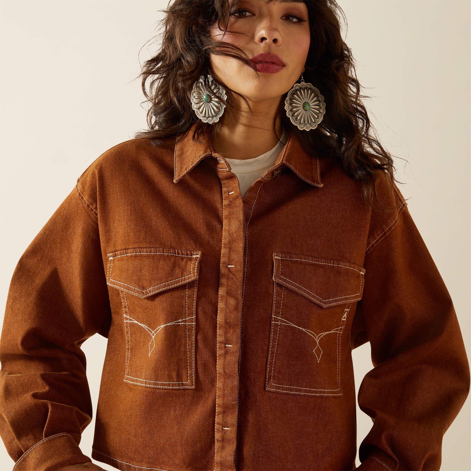Ariat Boxy Cropped Denim Jacket Women|Trends