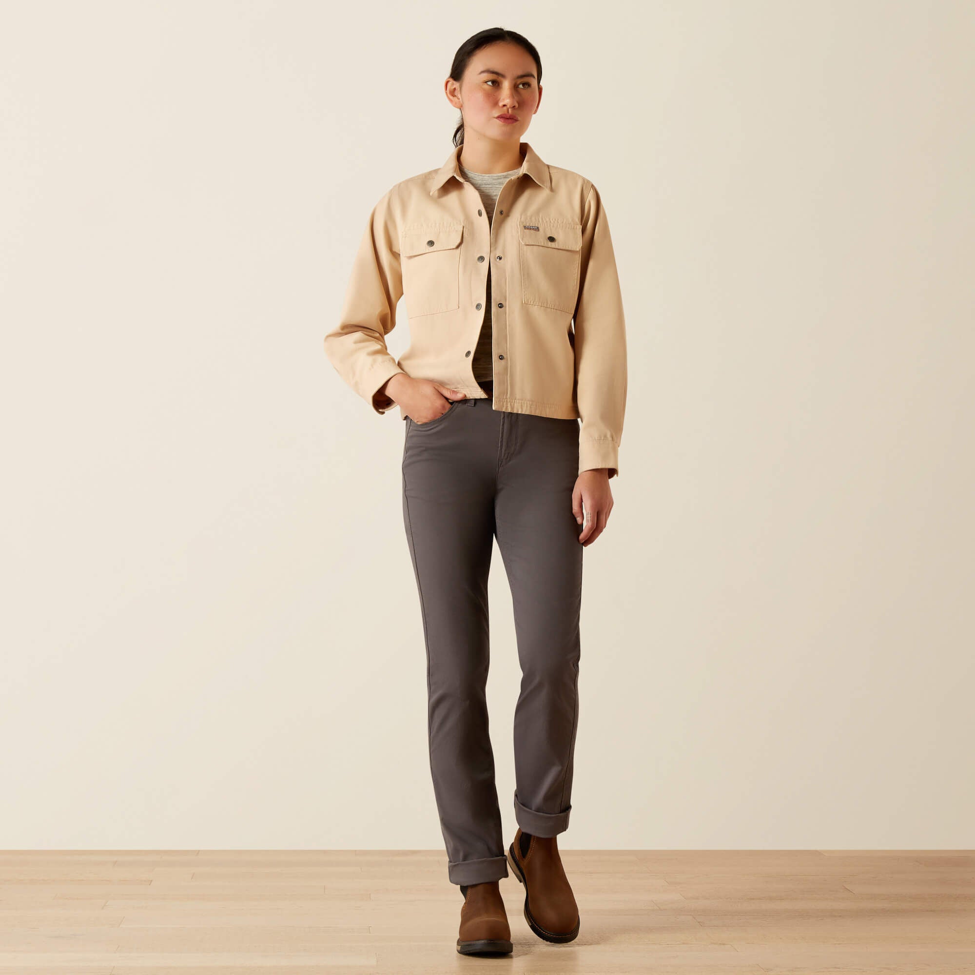 Ariat Rebar Cropped Woven Shirt Jacket Women