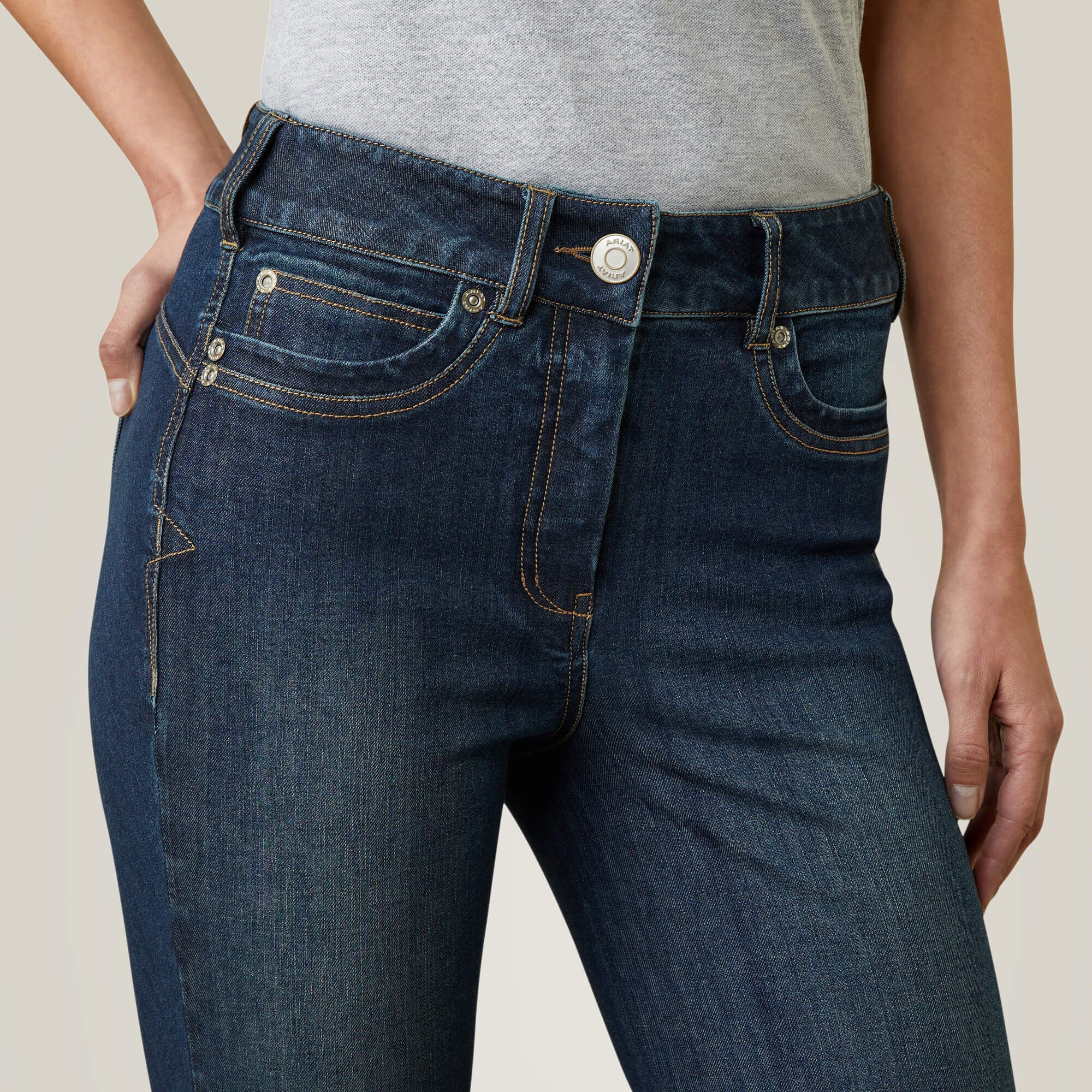Ariat Halo Denim Knee Patch Breech Women|Trends