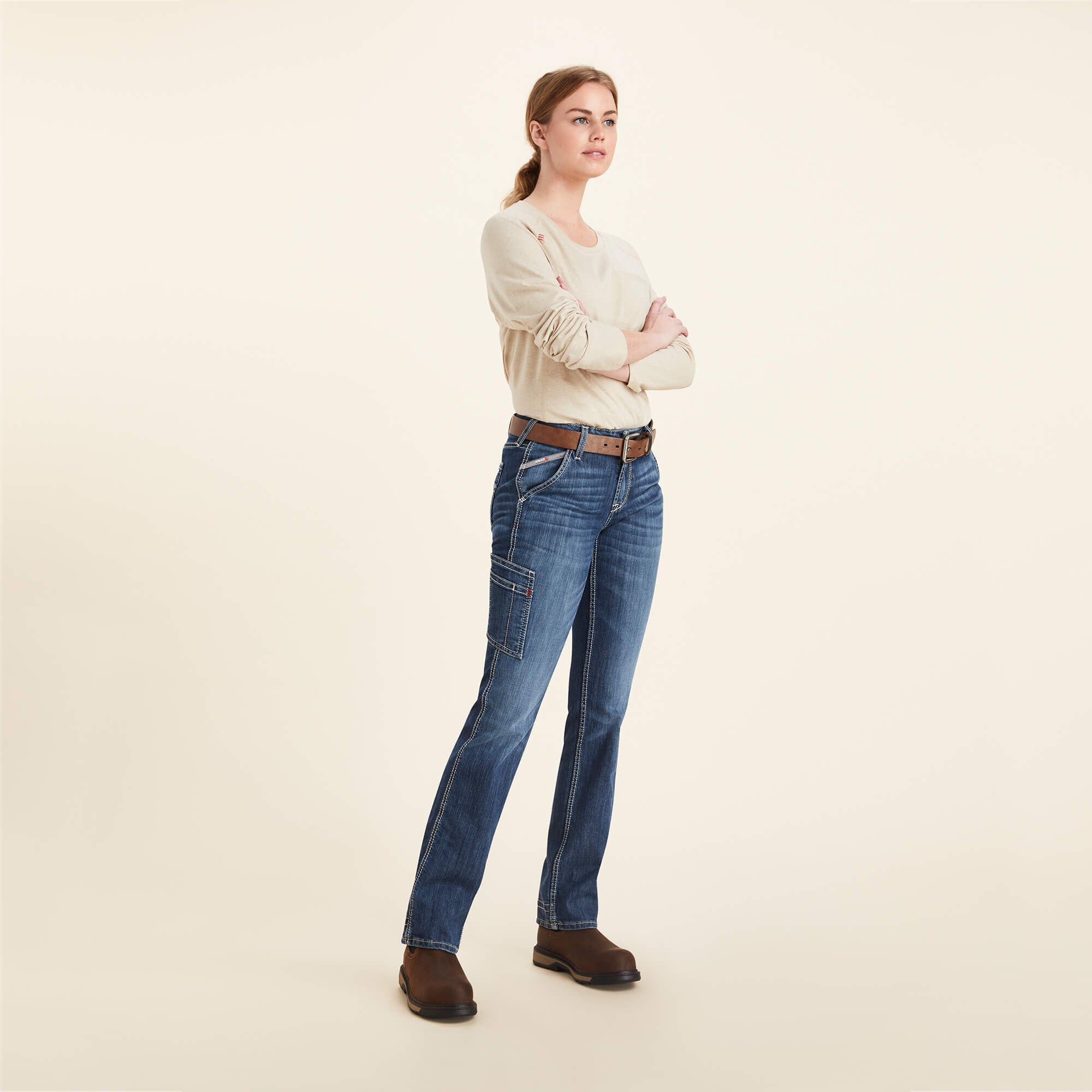 Ariat FR Perfect Rise DuraLight Stretch Cell Phone Pocket Straight Jean Women