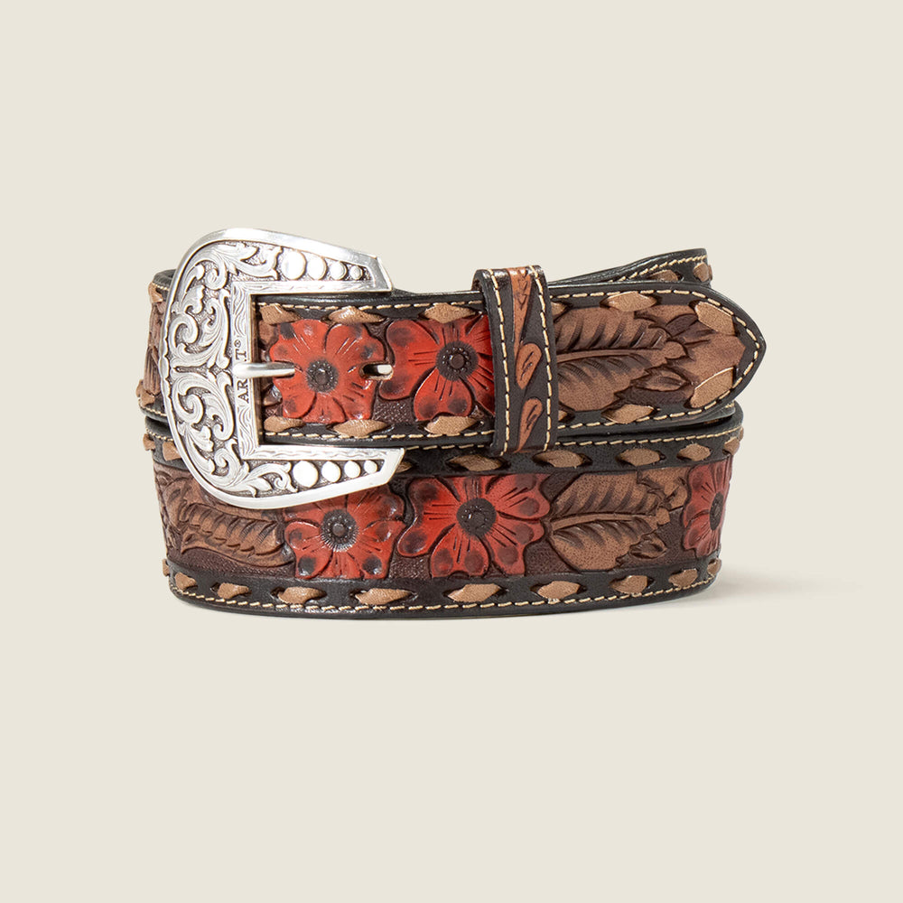 Ariat Flower Tooled Belt Women