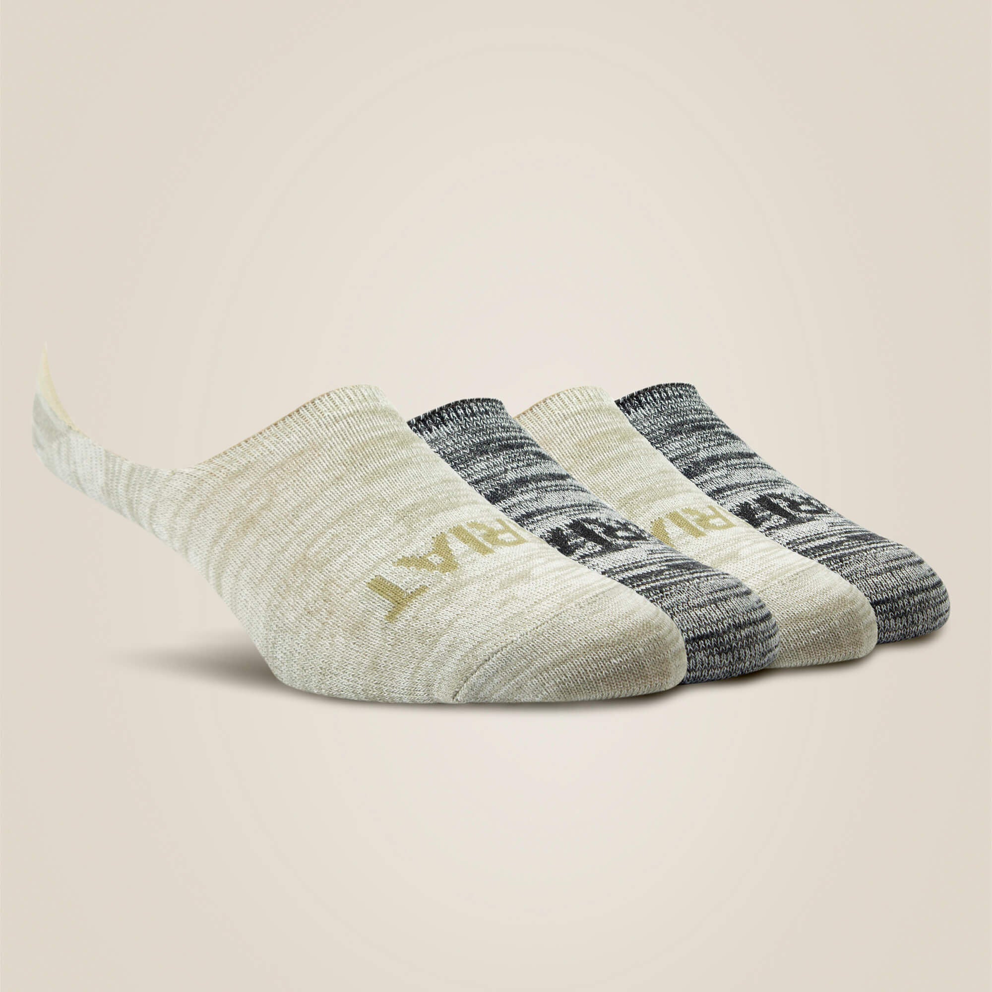 Ariat No Slip No Show Sock 4 Pair Multi Color Pack Women