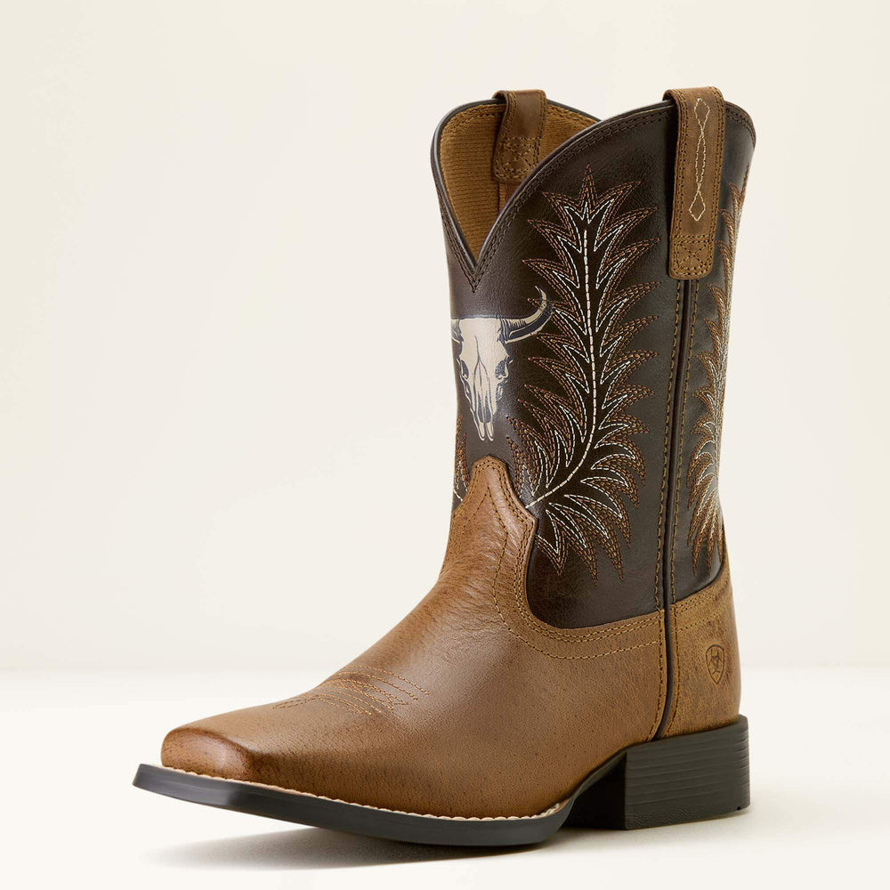 Ariat Stampede Wide Square Toe Western Boot Kids