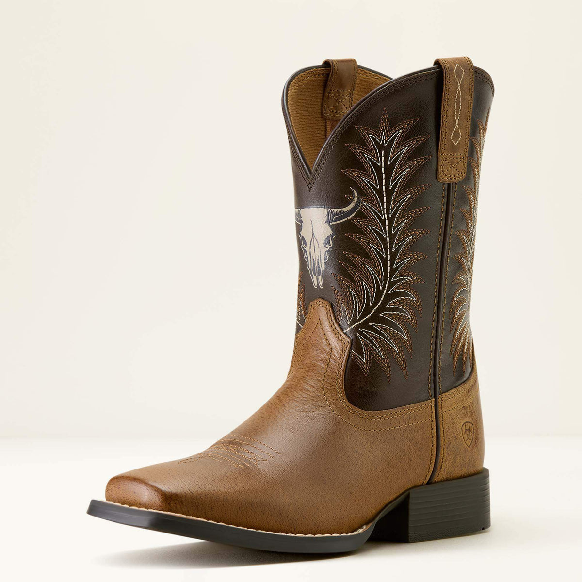 Ariat Stampede Wide Square Toe Western Boot Kids