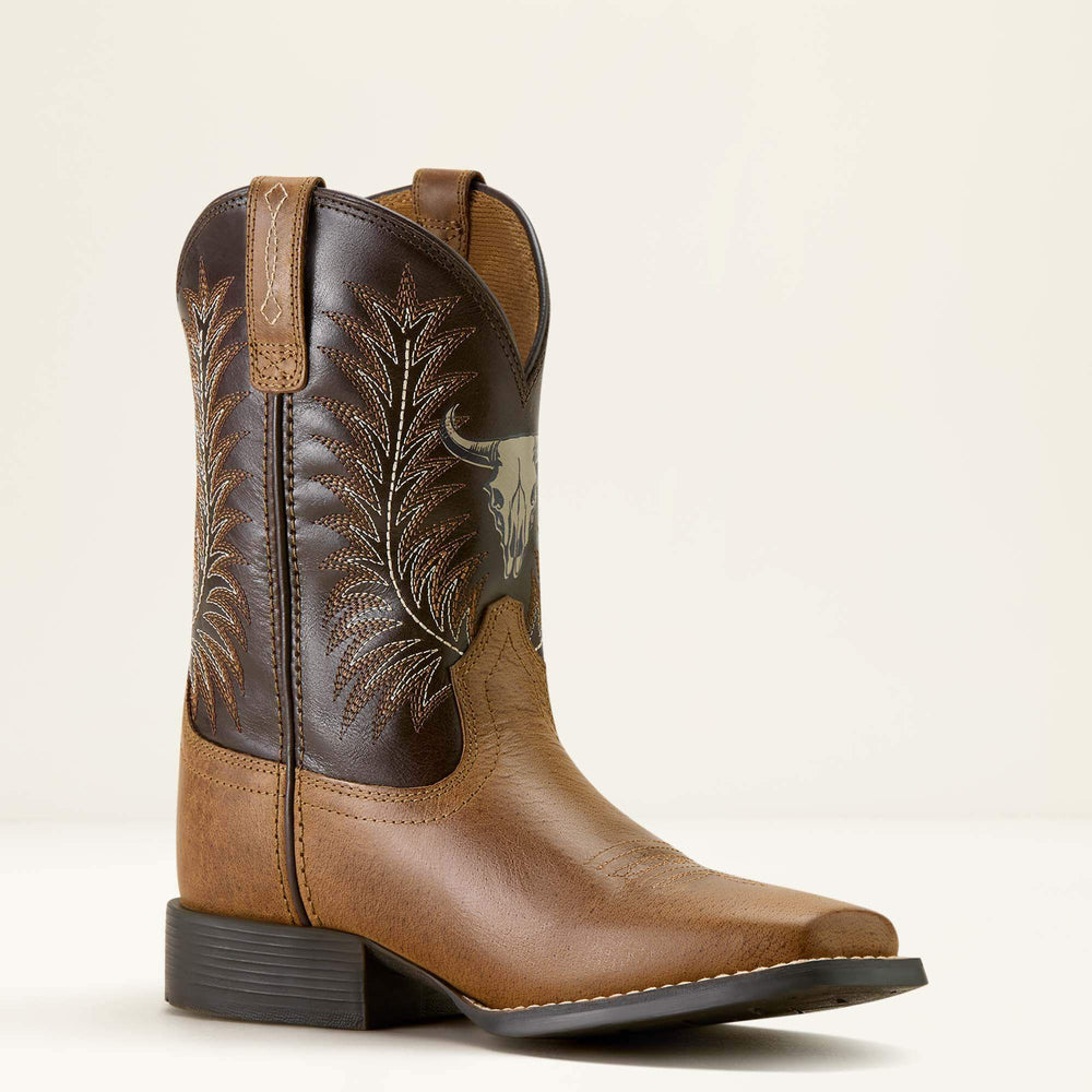 Ariat Stampede Wide Square Toe Western Boot Kids