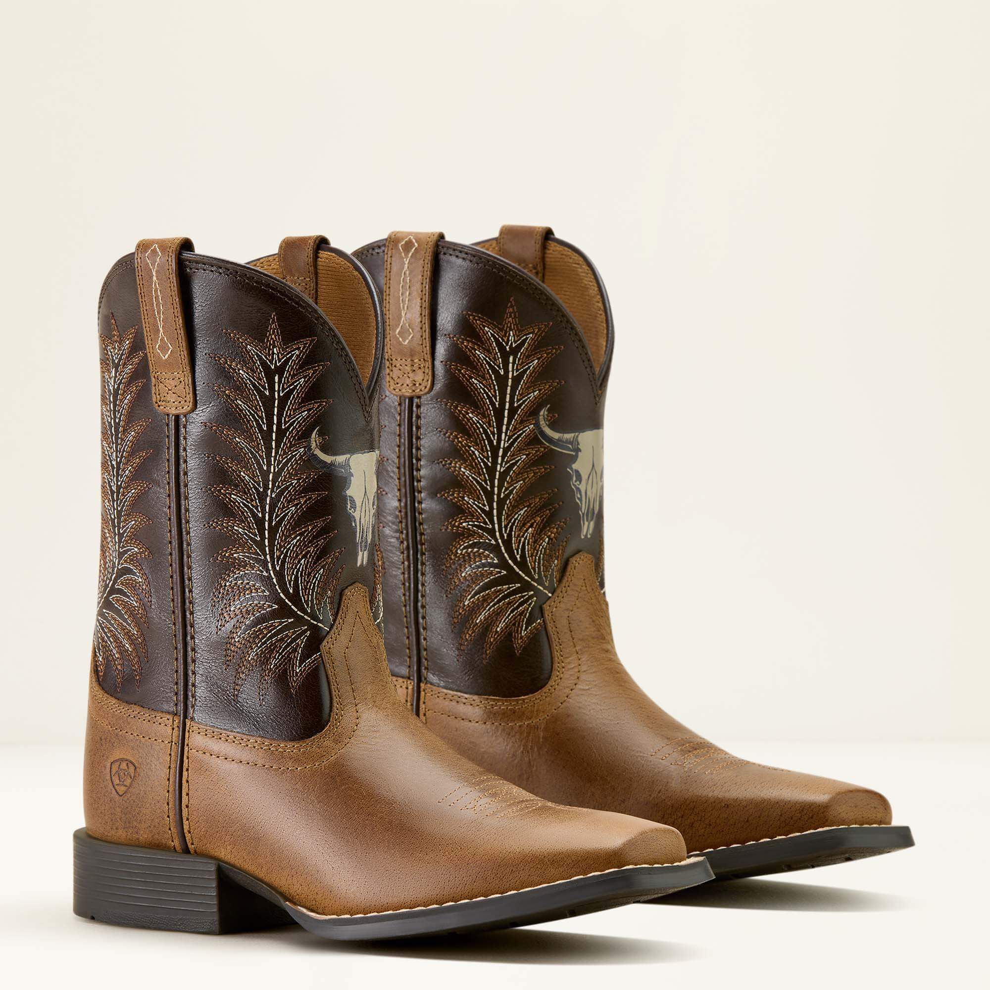 Ariat Stampede Wide Square Toe Western Boot Kids