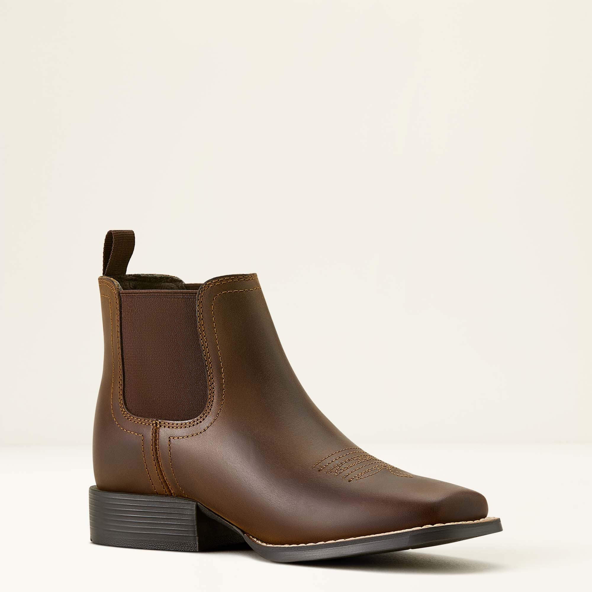 Ariat Booker Chelsea Wide Square Toe Western Boot Kids