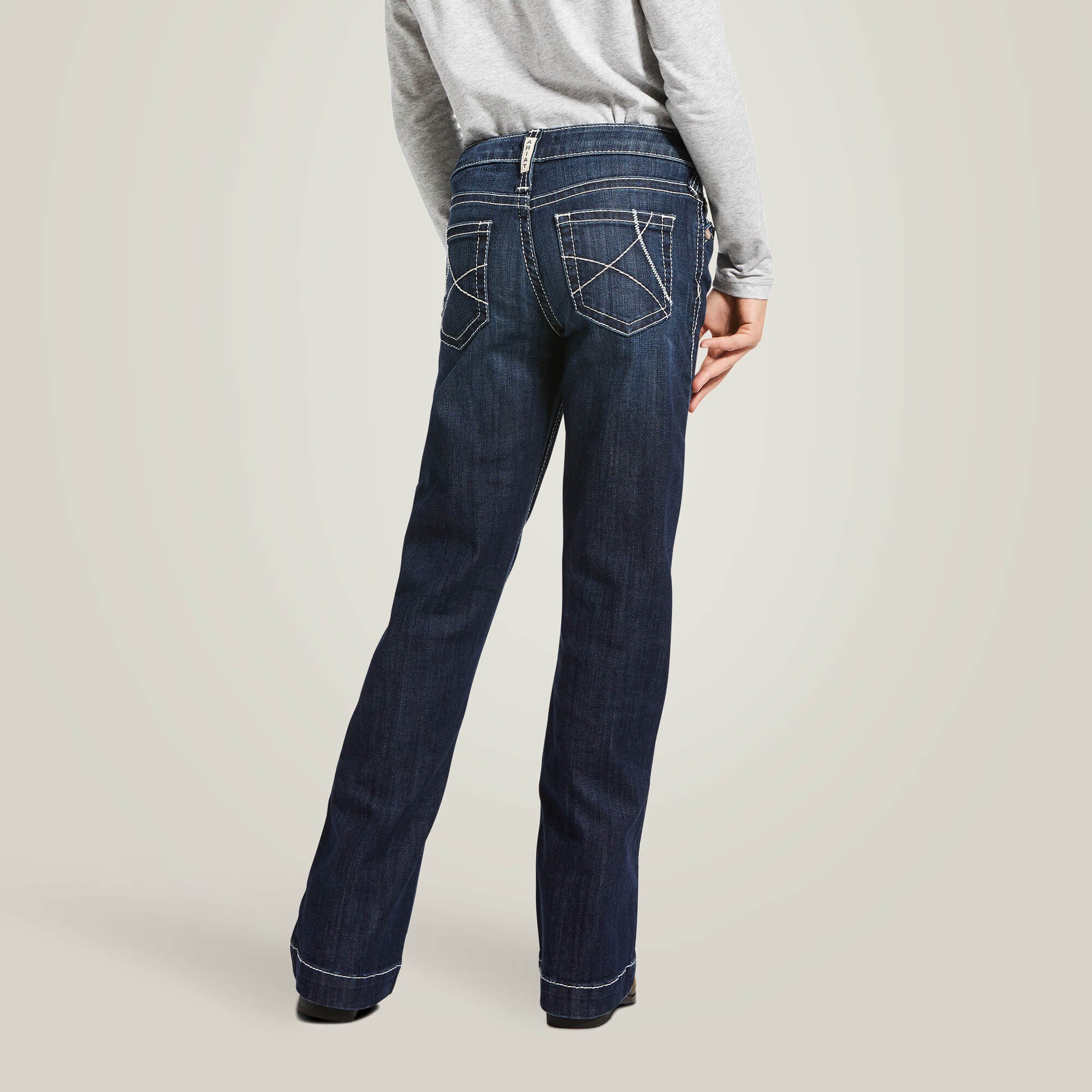 Ariat Trouser Mid Rise Stretch Ella Wide Leg Jean Kids