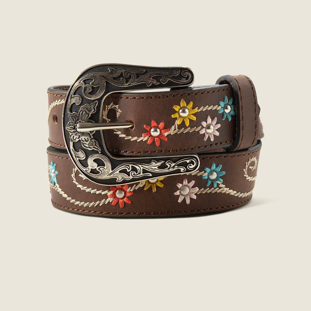 Ariat Embroidery Flowers Belt Trends